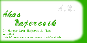 akos majercsik business card